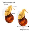 Roda gigante cor de doce dopamina luxo leve resina brincos coloridos aço titânio nicho brincos de temperamento requintado acessórios femininos