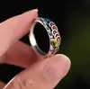 Anillo de Monedas de los Cinco Emperadores Guochao Estilo Masculino y Femenino Estilo Chino Retro Estilo Étnico Anillo para el Dedo Anillo para el Dedo Abierto Ajustable Joyería al por Mayor