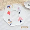 Babero de pétalo impermeable para recién nacidos, Babero de alimentación impermeable y anti-suciedad para bebés, Toalla de saliva para bebés de sándwich de TPU y algodón puro