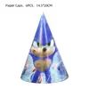 Sombrero de Papel con Tema de Dibujos Animados para Fiesta de Cumpleaños, Sombrero Triangular, Sombrero para Pastel de Cumpleaños Infantil, Sombrero Puntiagudo Decorativo para Fiesta de Adultos