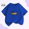 Camiseta de Moda Versátil de Manga Corta y Cuello Redondo para Niños, Stock Listo Transfronterizo, Algodón Puro, Estilo Coreano, Holgada, Moda Casual
