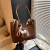 Bolso Grande de Gran Capacidad para Mujer 2026 Otoño e Invierno Transfronterizo Bolso de Hombro Retro Textura de Alta Calidad Bolso Tote Elegante para el Trabajo