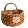 Criativo Net vermelho imitação rattan urso cesta de pendurar na parede cozinha gengibre alho cesta de armazenamento porta do banheiro de volta cesta de pendurar na parede