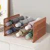 Estante para paraguas, no requiere taladro, para entrada o mesa, estante plegable para paraguas, multicapa, compartimentos con drenaje de agua, pequeño gabinete de almacenamiento