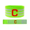 Brazalete de capitán de fútbol, brazalete de entrenamiento deportivo, brazalete en forma de C con velcro, muñequera elástica antideslizante envolvente