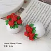 Accesorios de resina para manualidades de dibujos animados, pasador de pelo de maceta tridimensional pintado a mano, funda para teléfono móvil, cadena para zapatos, llavero, accesorios de colgante
