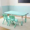 Mesas y Sillas para Jardín de Infancia, Juego de Mesa Infantil, Mesa de Juguetes para Bebé, Escritorio de Plástico Doméstico para Aprender, Silla Pequeña Rectangular