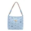 2026 Nuevo Estilo Ins Fresca Bolsa con Lunares y Asa de Lazo Versión Coreana Linda Bolsa para Hombro de Niña