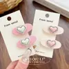 Pinza para el pelo ovalada con forma de corazón de pedrería de moda coreana, Pinza dulce y linda para flequillo, Accesorio versátil para el cabello para mujeres