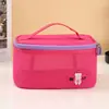 Bolsa de Maquillaje de Malla para Verano, Bolsa de Almacenamiento de Cosméticos Ligera de Gran Capacidad para Viaje, Bolsa de Tocador de Malla de Secado Rápido para Playa