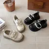 Zapatos Pequeños de Cuero para Niñas 2026 Nuevo Estilo Primavera y Otoño Zapatos de Encaje de Princesa para Niños Zapatos para Bebé Mocasines Negros Zapatos de Vestir