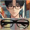 Marco de Gafas Llorando Bidimensional Y2K Hot Girl Gafas Llorosas Estilo Uniforme Escolar Japonés Cos Anime Accesorios para Marco de Fotos