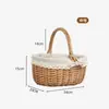 En Stock Canasta de Picnic Tejida a Mano de Sauce Bolsa de Almacenamiento Bolsa de Regalo para Exportación Canasta de Almacenamiento para Vino y Dulces