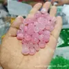 Quartzo Rosa Estéreo Abóbora Contas Soltas Acessórios Acessórios de Cristal Rosa Pulseira de Fio DIY Pulseira Materiais Feitos à Mão
