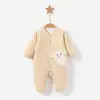 Macacão de Bebê Outono e Inverno Recém-nascido Fino Acolchoado Espessado Masculino e Feminino Roupas Quentes Conjunto Roupas de Passeio Roupas de Inverno para Bebê