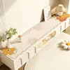 Tapete para mesa de mueble de TV, mantel largo, sensación de lujo ligero y alta gama, impermeable, se puede cortar a medida, zapatero, aparador de comedor, tapete protector para encimera
