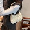 2024 Nuevo Estilo Bolso Pequeño para Multitudes Bolso Cruzado Romboidal Vintage Senmeng de Otoño e Invierno para Mujer Bolso de Mano Fruncido Tipo Dumpling para Mujer
