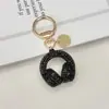 Llavero de Audífonos con Pedrería de Cristal Llavero Musical Completamente Cubierto de Pedrería Adorno Colgante de Cuerda de Diamante para Bolso Accesorios Llavero de Coche
