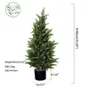 Novo Modelo Transfronteiriço de Pinha Desmontada e Cipreste Planta Verde Artificial Árvore de Natal em Vaso para Decoração de Sala de Estar e Hall de Entrada, Árvore Falsa para Paisagismo