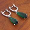 Nuevos Aretes Transfronterizos de Zirconia Oro Rosa, Hebillas para Oreja, Aretes, Populares Creativos Europeos y Americanos, Aretes Grandes en Forma de Pera Gota de Agua