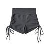 Verano 2024 Nuevo Europeo y Americano Chicas Calientes Shorts con Cordón Mujeres Sexy Cintura V Ajustados Elásticos Deportes Danza Leggings