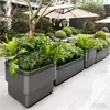 Reja de Hierro Forjado para Macetas de Exterior Combinación de Valla Comedero de Flores para Calle Comercial Maceta Metálica para Plantar Macetero de Acero Inoxidable Macetohuerto de Exterior