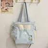 Mochila soft girl muito estilosa, mini bolsa mini ins, conjunto de mochila de duas peças para estudantes universitárias para passeios de primavera