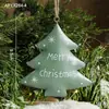 Navidad Transfronteriza Lata Danesa Metal Árbol de Navidad Pintado a Mano Adornos Atmósfera Navideña Pequeño Tambor Navideño Adornos de Regalo