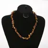 Venta Caliente de AliExpress Nuevo Estilo Collar de Grava Natural Hecho a Mano con Cuentas Collar de Grava Colorida N134