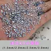 Rhinestones redondos de fondo plano k9 con 33 facetas, múltiples tamaños, 1:1, que no se caen, mini pedrería mixta, pedrería súper brillante para decoración de uñas DIY