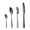 Suministro Directo Transfronterizo Juego de Cubiertos de Acero Inoxidable Cuchillo, Tenedor y Cuchara 4 Piezas Regalo Hotel Cuchillo, Tenedor y Cuchara para Bistec Occidentales