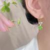 Pendientes de hebilla de lujo, ligeros, delicados y de alta calidad con diseño de mariposa de cristal de Corea del Sur
