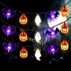Halloween Halloween Guirnalda de Luces LED de Colores Calabaza Araña Calavera Fantasma Murciélago Decoración para Fiesta de Bar Festivo