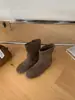 Versión de Piel de Vaca~Botines de Tobillo Slip-on Puntiagudos Estilo Coreano Aumentadores de Altura Ocultos Botas Vaqueras Occidentales Botas Elegantes Versátiles Adelgazantes para Mujer