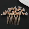Pente de Cabelo Europeu e Americano com Zircônia, Acessório Simples para Cabelo de Noiva, Ornamento para Penteado de Casamento, Pente Versátil de Verão com Incrustação de Zircônia