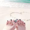Nail Art Acabado Fake Nail Wear Unha Removível Seaside Toenail Patch Nail Piece Toenail Piece J Collection II