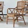 Silla de Ratán Natural Ratán Real Silla de Comedor Individual Silla de Ocio para Balcón Silla para Restaurante de Alojamiento Rural Silla de Ratán del Sudeste Asiático Silla con Respaldo Alto