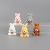 Micro-Paisagem Criativa Fofa Gravata Borboleta Coelho Animal Boneca Decoração Acessórios Mini Mesa Resina Pequenos Ornamentos