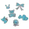 Atacado Strass Azul Cor AB Urso Flor Coração Patch de Tecido Roupas Acessórios de Hotfix Diamante Patch para Sapato Bolsa Patch Acessórios de Joias
