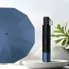 Sombrilla de Sol Reforzada Personalizada de 10 Varillas Resistente al Viento con Recubrimiento Negro Manual al 70% de Descuento para Protección Solar, Doble Uso para Sol y Lluvia, Se Puede Imprimir con Logo