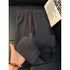 Calça de moletom de corte solto, nova coleção de outono, calça atlética casual preta, malha waffle estilo coreano, versátil para o trabalho e uso diário, calça longa combinando para casais