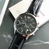 Relógio Masculino Clássico de Três Ponteiros com Três Mostradores, Alça de Aço, Modelo Casual de Negócios 2448 2434
