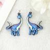 Acrílico cartoon bonito dinossauro coqueiro DIY brincos brincos chaveiro pingente material com furos