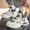 Zapatillas de trabajo de caña alta extragrandes transfronterizas para hombres, jóvenes, de suela gruesa, que aumentan la altura, a la moda, elegantes, streetwear y zapatos casuales