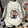 Camiseta de Manga Corta con Bloques de Color y Tres Rayas de Diseño de Nicho para Mujer, Verano Casual Holgada Estilo Pareja Top Versátil