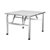 Mesa plegable portátil de acero inoxidable para puesto casero, mesa de comedor, puesto de comida comercial de mercado nocturno, mesa larga, mesa cuadrada