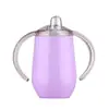 Taza Térmica de Acero Inoxidable 304 de Doble Pared y Doble Asa de 10 oz, con Tapa tipo Cáscara de Huevo, para Uso Transfronterizo, Asa Doble, Forma de U