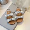 Sandalias de Lazo de Perlas 2026 Moda de Verano Chanclas Planas para Uso en Exteriores, Chanclas de una Sola Tira Suaves y Versátiles