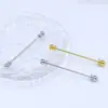 Nuevo Pin de Solapa Único de Comercio Exterior Camisa de Vestir de Cuello Alto para Hombre Pin de Solapa Metálico de Cobre Palo Se Puede Desenroscar Joyería de Esquina de Cuello