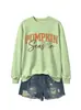 Temporada de calabaza diversión de calabaza cuello redondo casual manga larga para mujer Amazon transfronterizo ebay sudadera holgada